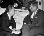 Peter W. Rodino speaks with John F. Kennedy