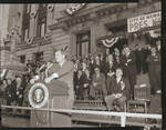 John F. Kennedy makes a speech in front of City Hall, Newark, N.J.