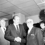Hubert Humphrey shakes hands