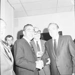 Hubert Humphrey shakes hands