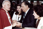The Alagna family greets Pope John Paul II