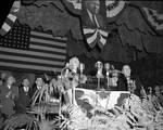 Harry S. Truman delivers a speech