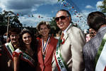 Woman of the Year, Miss Columbus Day, Christine Tod Whitman and Anthony Marino at the 1995 Columbus Day Parade