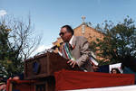 Anthony Marino speaks at the 1995 Columbus Day Parade