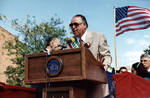 Anthony Marino speaks at the 1995 Columbus Day Parade