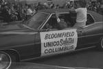 Bloomfield UNICO salutes Columbus car in the 1973 Columbus Day Parade