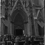 Police and press pool at RFK funeral at St. Patrick's Cathedral, New York City