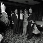 Miss Columbus 1984 poses with man, Frankie Avalon and Captain Azzolina