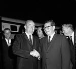 Hubert Humphrey  and Richard Hughes shake hands