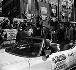 Grand Marshall Frankie Avalon rides with Ace Alagna in the 1984 Columbus Day Parade
