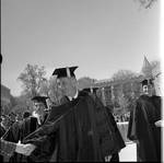 Lyndon B. Johnson shakes hands during dedication of the Woodrow Wilson Hall, Woodrow Wilson School of Public and International Affairs, Princeton University