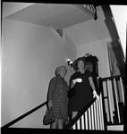 Mrs. Muriel Humprhey and Mrs. Elizabeth Hughes on the stairs, Sea Girt