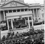 View of the portico and swearing in ceremony, President Richard M. Nixon Inauguration