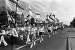 Marching in the 1974 Columbus Day Parade