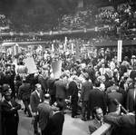 The convention floor at the 1968 Democratic National Convention, Chicago, Illinois