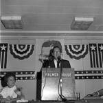 Speeches at an event at the Palmer House Hotel during the 1968 Democratic National Convention, Chicago, Illinois