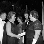 Mrs. Elizabeth Murphy Hughes shakes hands in the receiving line at reception for Princess Christina of Sweden