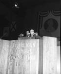 Lloyd Nolan in front of podium at Republican National Convention