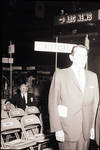 Victor Jory standing in front of Nebraska sign at National convention