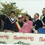 Grand Marshall Joe Pesci at the 1992 Columbus Day Parade with Ace Alagna and others watching the parade
