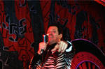 Joe Piscopo, Grease Show, on stage , pointing