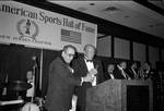 Men at podium during Italian Sports Hall of Fame at the Sheraton Meadowlands