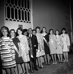 Peter W. Rodino poses with pageant winners