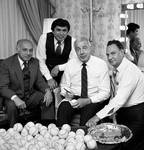 Joe Di Maggio signing baseballs with Ace Alagna and others