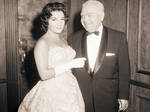 Connie Francis in a gown photographed with a man