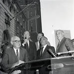 Hubert H. Humphrey speaks while Peter W. Rodino and others listen in Newark, N.J.