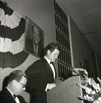 Senator Ted Kennedy gives a speech