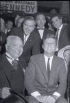 President John F. Kennedy at a political event in Newark