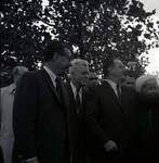 Governor Richard Hughes, Vice-President Hubert Humphrey  and others  during visit to Liberty Island for signing of the 1965 Immigration Bill
