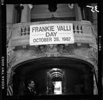 Sign for Frankie Valli Day celebration, Newark, NJ City Hall
