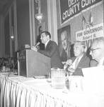Speaker at a North Ward Democratic Country Commission political event at the Robert Treat Hotel, Newark NJ