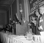 Applause at a North Ward Democratic Country Commission political event at the Robert Treat Hotel, Newark NJ
