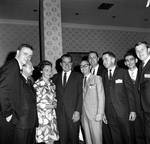 Richard Nixon and supporters at a banquet dinner