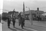 Police Dept Color Guard in Columbus Day Parade by Ace (Armando) Alagna, 1925-2000
