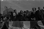 Ace Alagna, Peter Rodino and others on the dais during the 1973 Columbus Day Parade by Ace (Armando) Alagna, 1925-2000