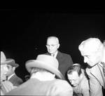 Harry S. Truman above the crowd by Ace (Armando) Alagna, 1925-2000