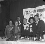 Mr + Mrs Joseph Pieretti, Jr with luncheon participants by Ace (Armando) Alagna, 1925-2000