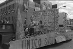 UNICO float in Columbus Day Parade by Ace (Armando) Alagna, 1925-2000