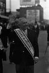 Grand Marshal Peter W. Rodino waves in the 1974 Columbus Day Parade by Ace (Armando) Alagna, 1925-2000