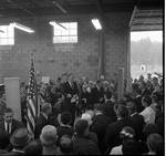Vice President Hubert Humphrey delivers a speech during a tour 1966 of New Jersey by Ace (Armando) Alagna, 1925-2000