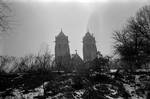 Towers of the Cathedral Basilica of the Sacred Heart seen from Branch Brook Park by Ace (Armando) Alagna, 1925-2000