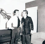 Toni Dalli and another gentleman backstage by Ace (Armando) Alagna, 1925-2000