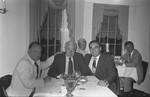 Joe DiMaggio with Ace Alagna and a fan at Villa D'Este by Ace (Armando) Alagna, 1925-2000