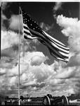 Flag waving in air by Ace (Armando) Alagna, 1925-2000