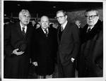 Governor Brendan Byrne and Governor Richard Hughes flank two men by Ace (Armando) Alagna, 1925-2000
