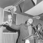 Mitch Miller gives a speech by Ace (Armando) Alagna, 1925-2000